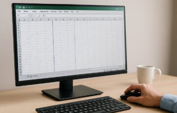 Excel Seitenumbruch erklärt am Beispiel einer Tabelle mit sichtbaren Umbruchlinien