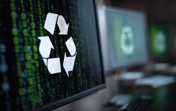 Symbolbild: Gelöschte Datei mit sichtbaren Datenresten auf dem Monitor