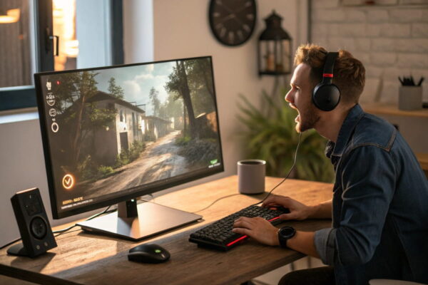 Input-Lag Vergleich bei Gaming-Monitoren mit schneller und verzögerter Reaktionsgeschwindigkeit