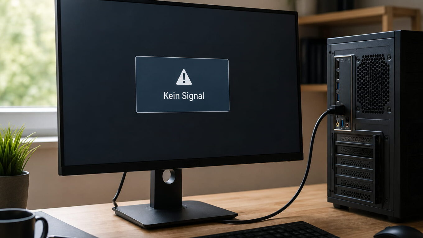 Kein Signal am Monitor trotz eingeschaltetem PC und angeschlossenem Bildschirm