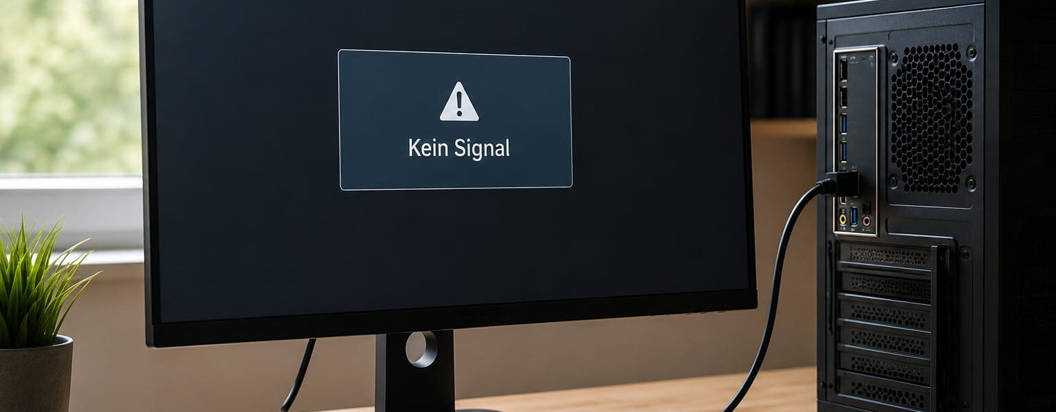 Kein Signal am Monitor trotz eingeschaltetem PC und angeschlossenem Bildschirm