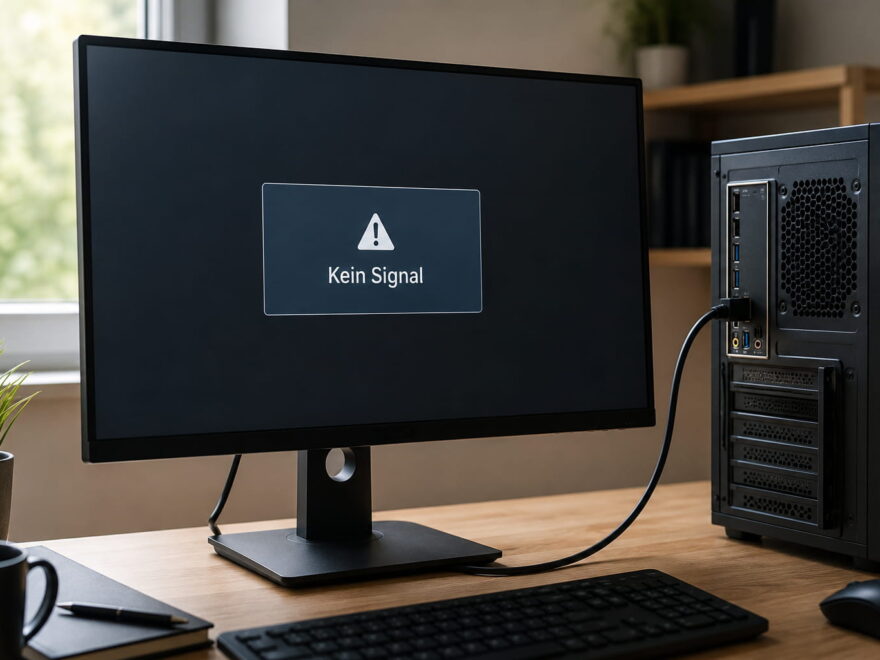Kein Signal am Monitor trotz eingeschaltetem PC und angeschlossenem Bildschirm