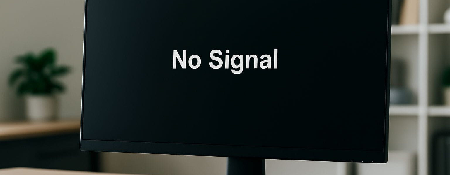 Kein Signal am Monitor – typische Anzeichen auf einem schwarzen Bildschirm