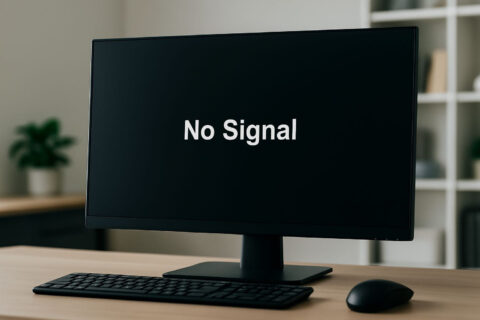 Kein Signal am Monitor – typische Anzeichen auf einem schwarzen Bildschirm