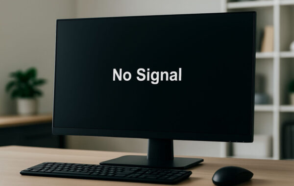 Kein Signal am Monitor – typische Anzeichen auf einem schwarzen Bildschirm