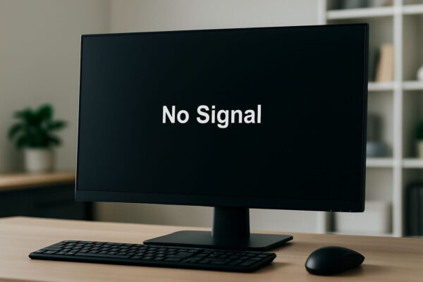 Kein Signal am Monitor – typische Anzeichen auf einem schwarzen Bildschirm