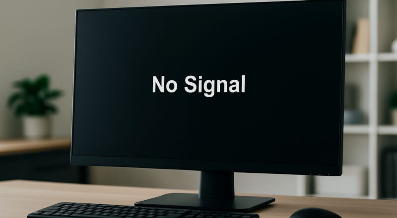 Kein Signal am Monitor – typische Anzeichen auf einem schwarzen Bildschirm