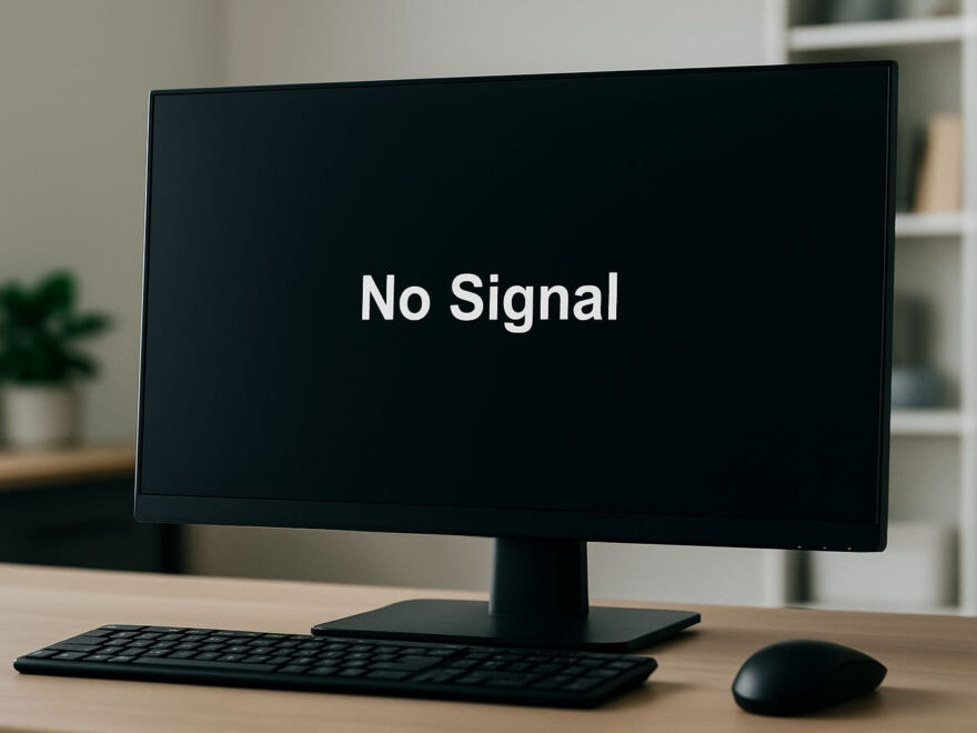 Kein Signal am Monitor – typische Anzeichen auf einem schwarzen Bildschirm