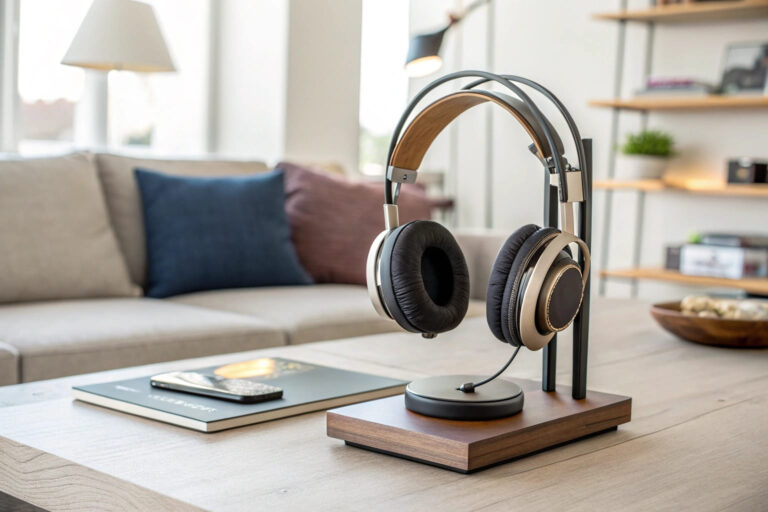 Kopfhörer richtig lagern auf einem Ständer für lange Lebensdauer