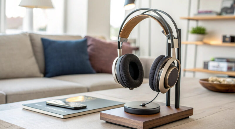 Kopfhörer richtig lagern auf einem Ständer für lange Lebensdauer