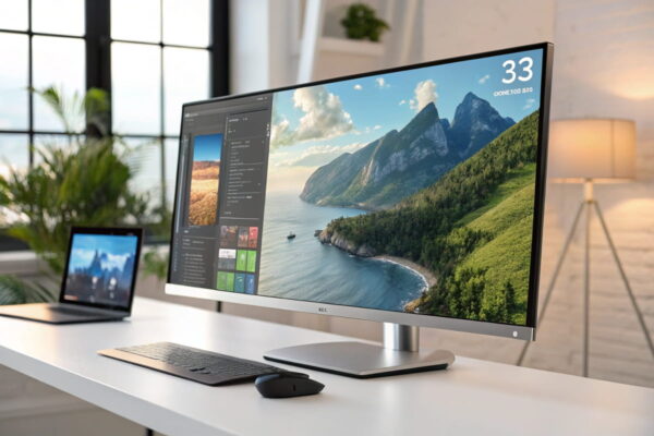 Visualisierung von Bildschirmauflösungen: FHD, QHD und 4K im direkten Vergleich auf einem Monitor