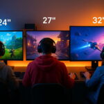 Monitorgröße beim Gaming im Vergleich: Spieler mit 24", 27" und 32" Monitoren
