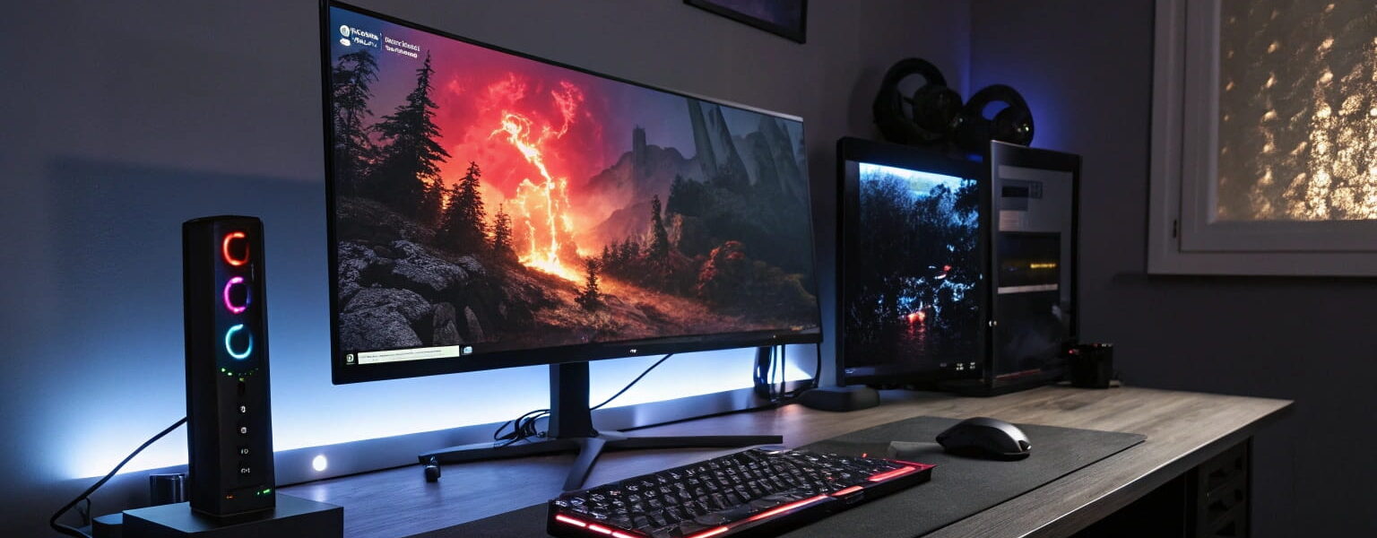 OLED-Gaming-Monitore mit brillanten Farben und perfektem Kontrast im modernen Gaming-Setup