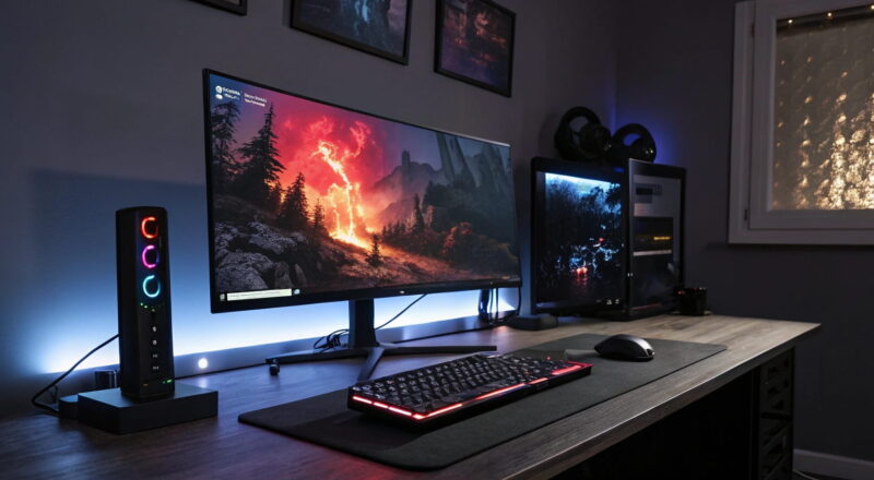OLED-Gaming-Monitore mit brillanten Farben und perfektem Kontrast im modernen Gaming-Setup