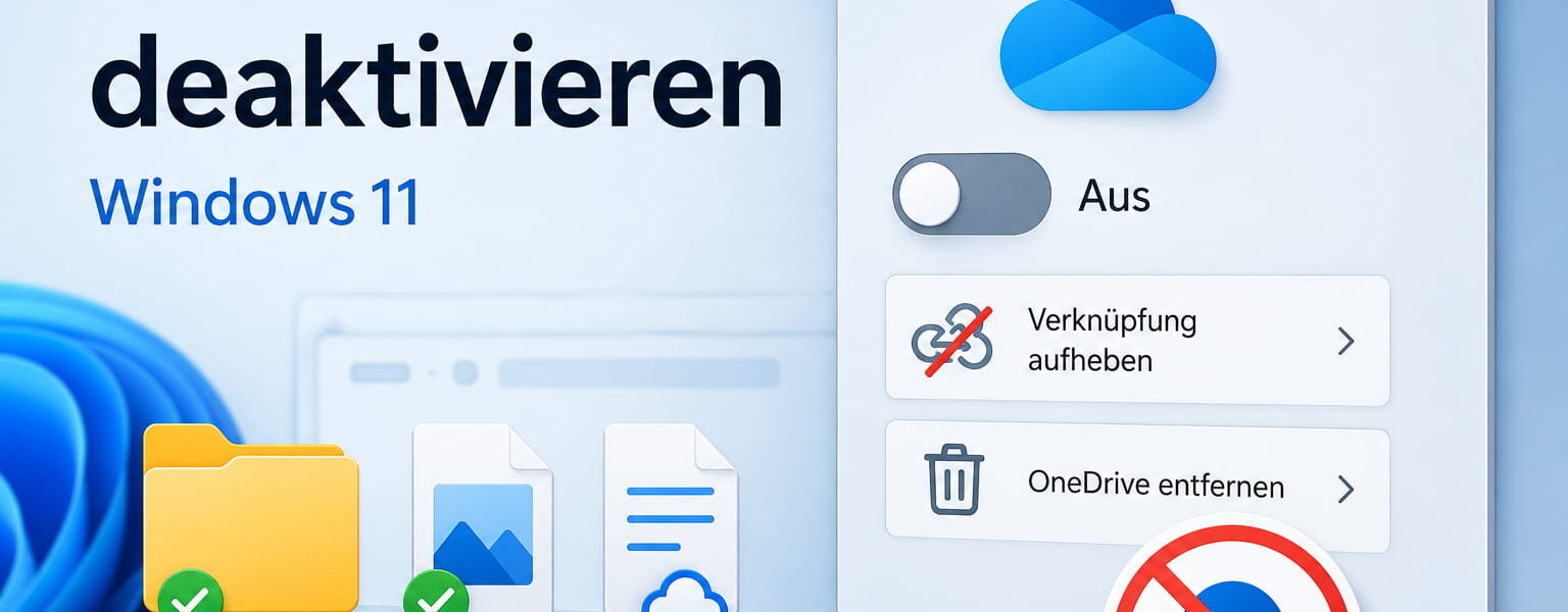 OneDrive deaktivieren unter Windows 11 deaktivieren und vom PC trennen