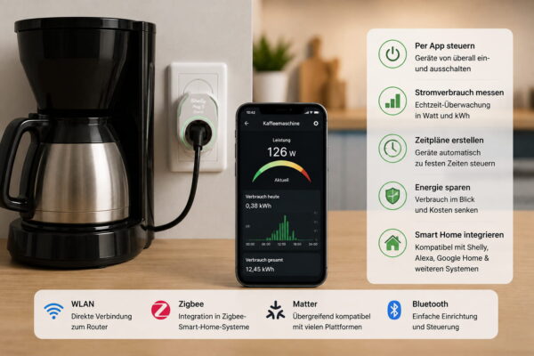 Energieverbrauch mit Shelly messen Stromverbrauch mit einem Shelly-PM-Modul überwachen