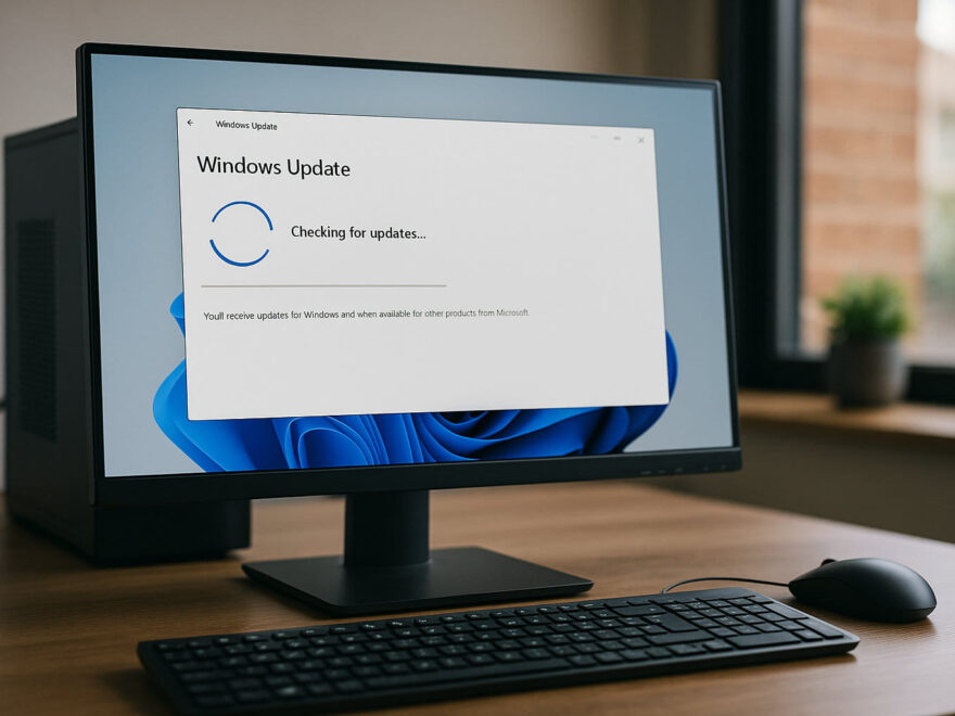 Windows-Update-Fenster während eines blockierten Vorgangs – Erklärung des Fehlers 0x80070002