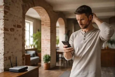 Schwaches WLAN-Signal in einer Altbauwohnung mit dicken Wänden