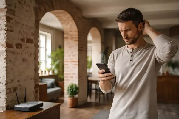 Schwaches WLAN-Signal in einer Altbauwohnung mit dicken Wänden