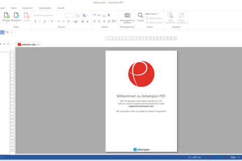 Ashampoo PDF Pro 5: Übersichtliches Hauptfenster nach dem Programmstart