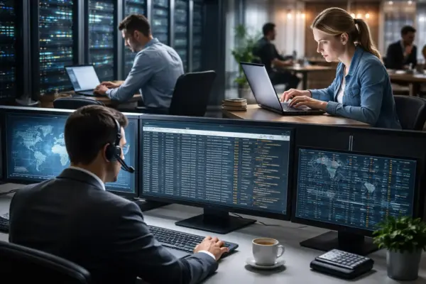 Darstellung von Personen und Systemen, die DNS-Daten sehen oder auswerten können