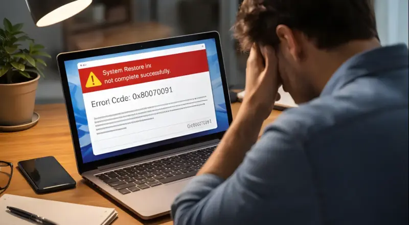 Systemwiederherstellung schlägt mit Fehlercode 0x80070091 unter Windows fehl