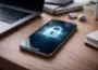 iPhone mit symbolischer Darstellung von Datensicherheit und Verschlüsselung