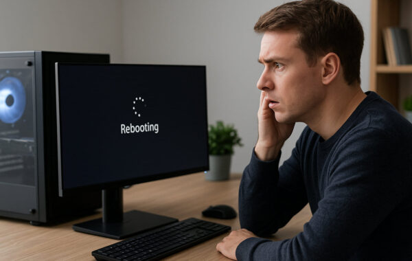 Windows-PC mit unerwartetem Neustart – typische Situation beim Kernel-Power-41-Fehler