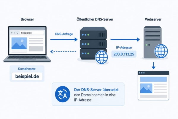 So funktionieren öffentliche DNS-Server bei einer DNS-Anfrage Öffentliche DNS-Server übersetzen einen Domainnamen in eine IP-Adresse