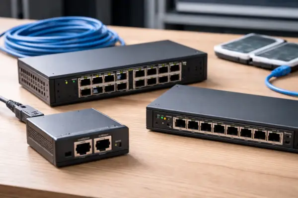 PoE-Switch, PoE-Injector und Midspan zur Stromversorgung von Netzwerkgeräten