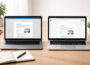 Vergleich von Microsoft Word und Google Docs auf zwei Laptops nebeneinander