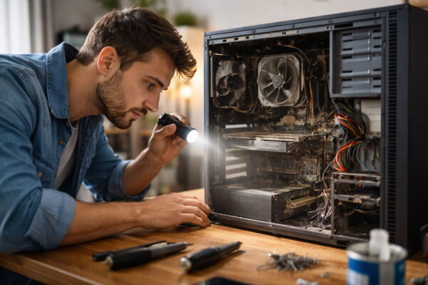 BlueScreen durch Hardware-Probleme beim Prüfen eines offenen PCs