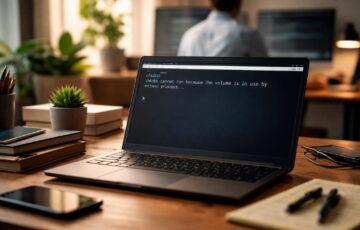 Laptop mit chkdsk-Fehlermeldung, weil das Volume von Windows verwendet wird