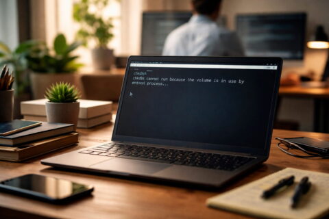 Laptop mit chkdsk-Fehlermeldung, weil das Volume von Windows verwendet wird