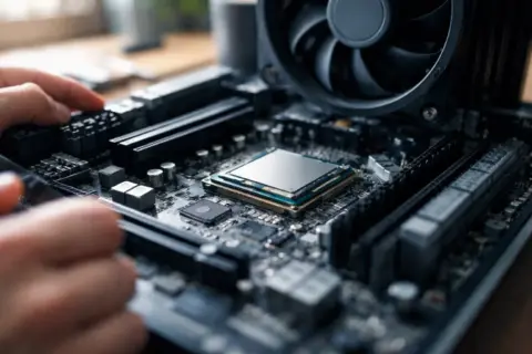 CPU als zentrales Rechenzentrum auf einem Mainboard