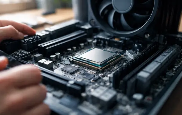 CPU als zentrales Rechenzentrum auf einem Mainboard