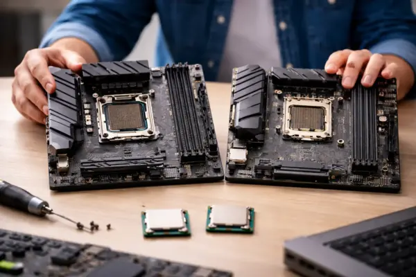 Upgrade-Plattformen im Vergleich: AM5 und LGA 1851 Vergleich von Mainboards mit CPU-Sockel AM5 und LGA 1851