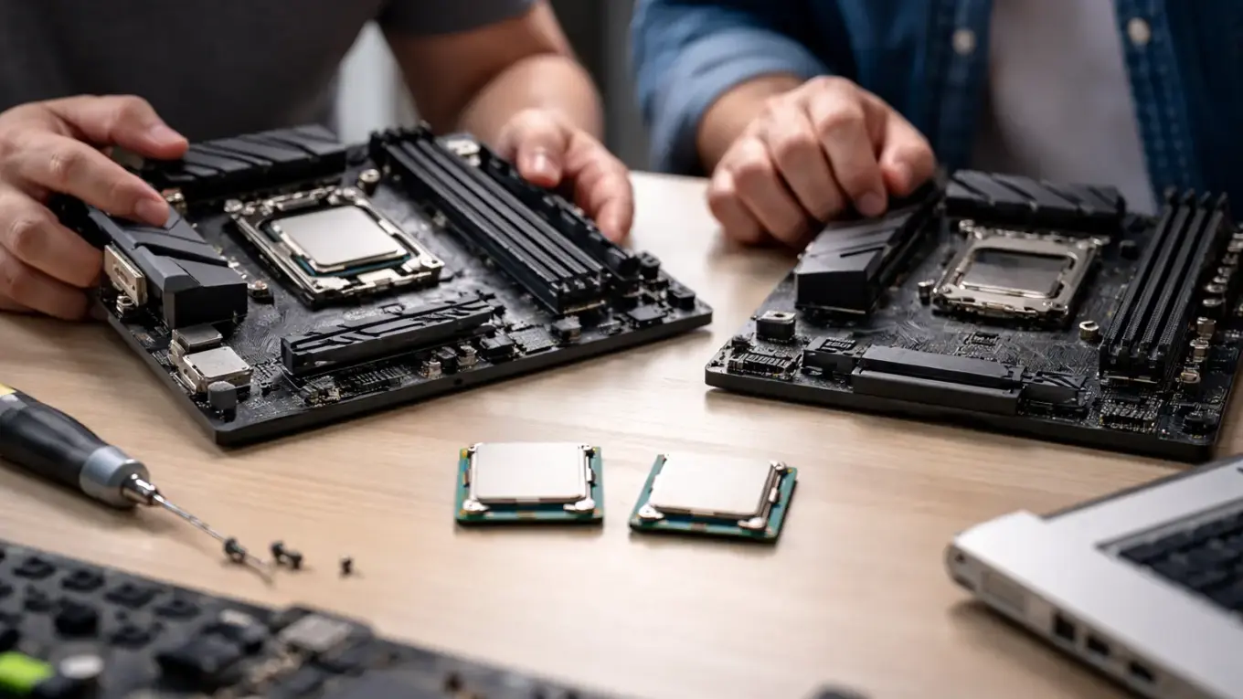 Vergleich moderner Gaming-CPUs auf Mainboards – Marktübersicht 2026