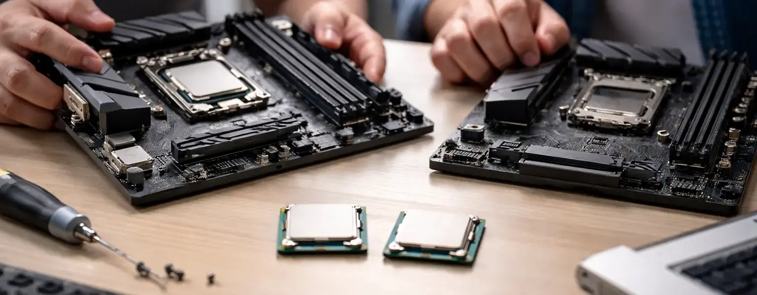 Vergleich moderner Gaming-CPUs auf Mainboards – Marktübersicht 2026