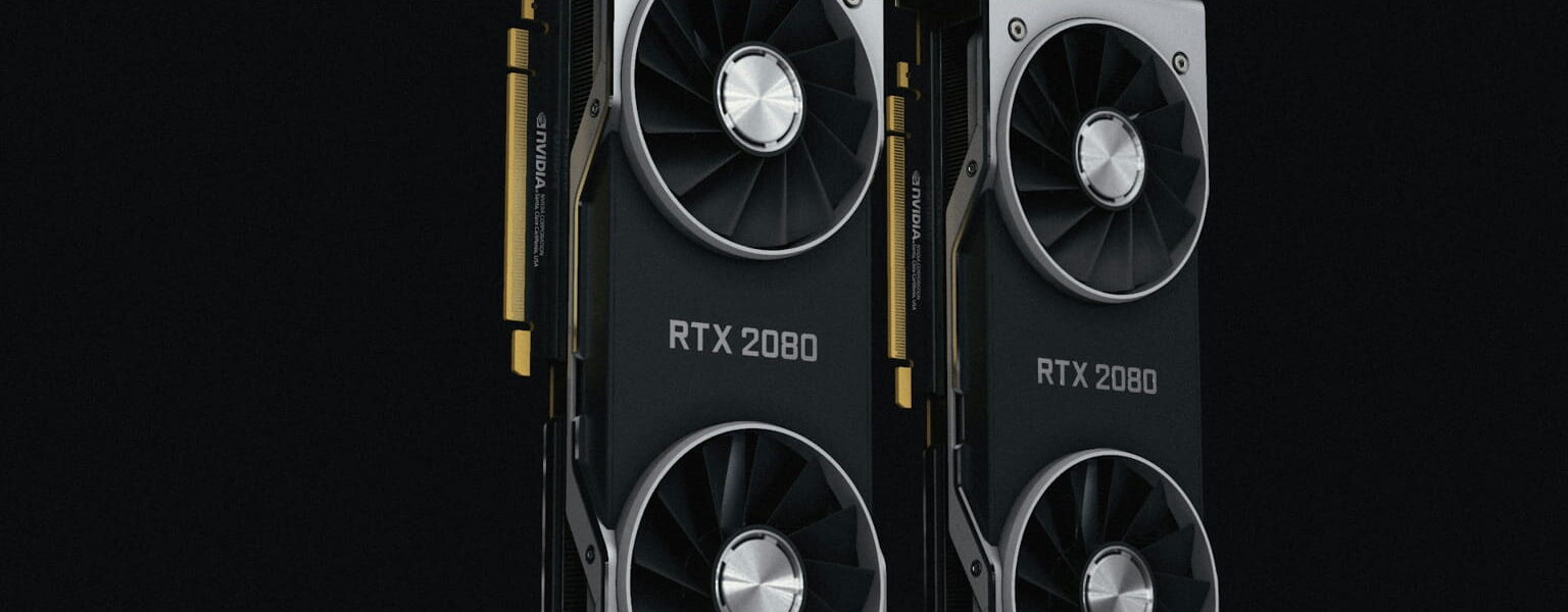 Zwei Grafikkarten im Multi-GPU-Setup als Beispiel für klassische SLI-Konfigurationen