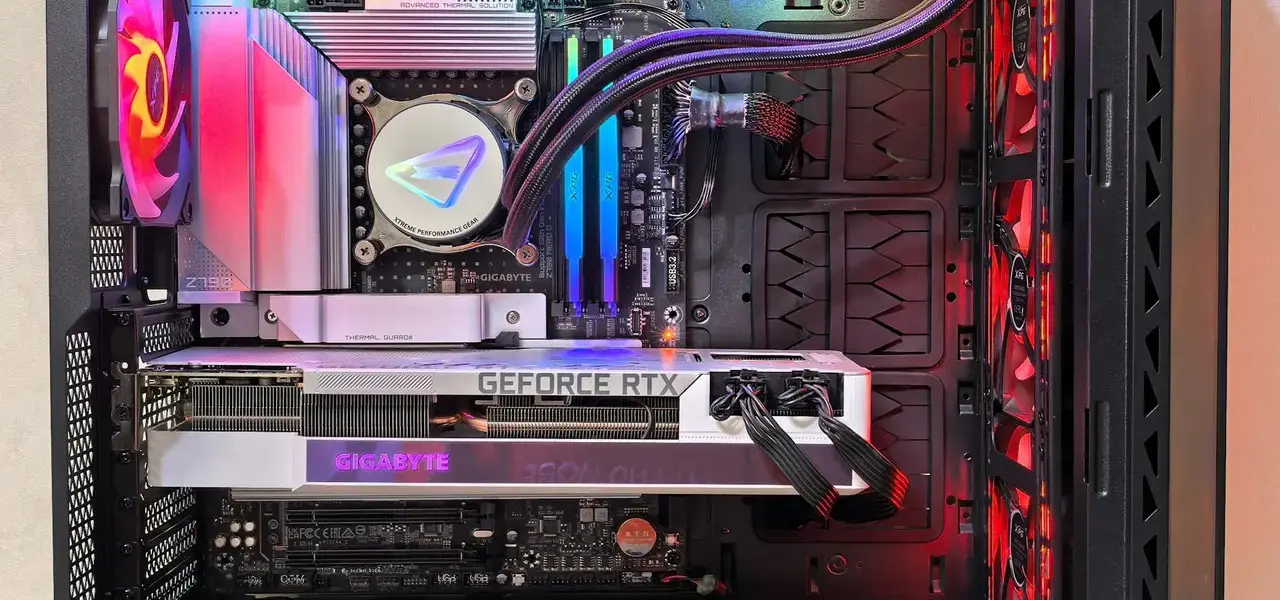 Moderne PC-Hardware mit aktueller Kühlung und Grafikkarte