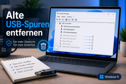 usb verlauf loeschen beitragsbild USB-Verlauf löschen und alte USB-Geräte in Windows 11 entfernen
