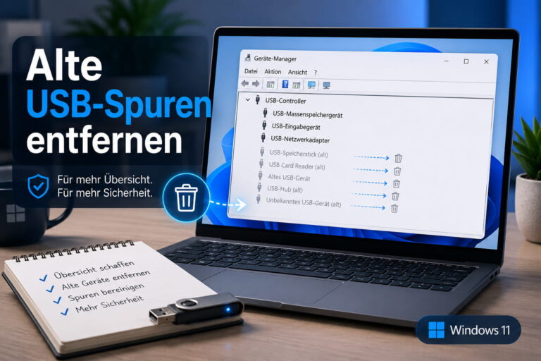 USB-Verlauf löschen und alte USB-Geräte in Windows 11 entfernen