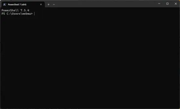 Das moderne Interface des Windows Terminals Screenshot des Windows Terminals mit einem aktiven PowerShell 7 Tab.