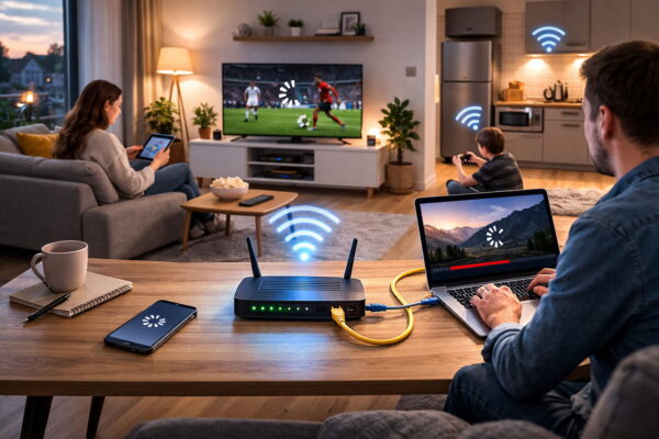 Video-Streaming ruckelt trotz schneller Internetleitung wegen überlastetem WLAN im Heimnetzwerk