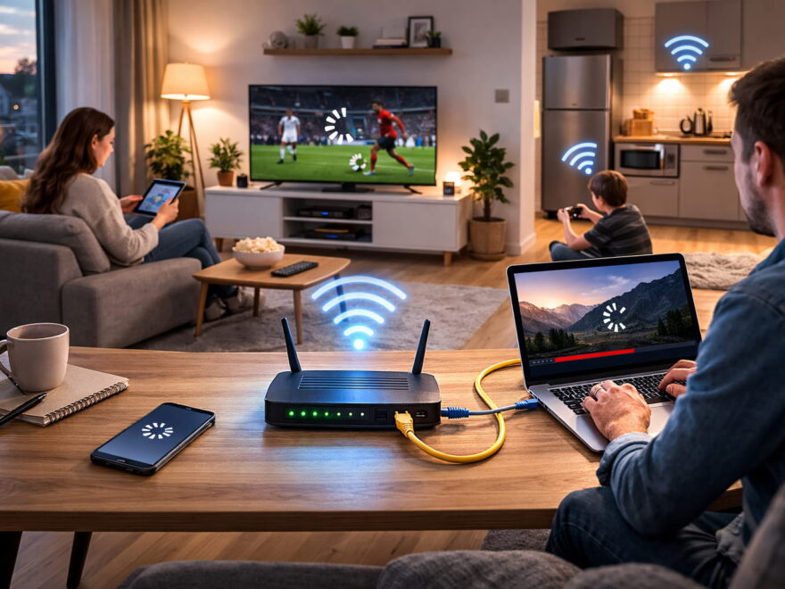 Video-Streaming ruckelt trotz schneller Internetleitung wegen überlastetem WLAN im Heimnetzwerk