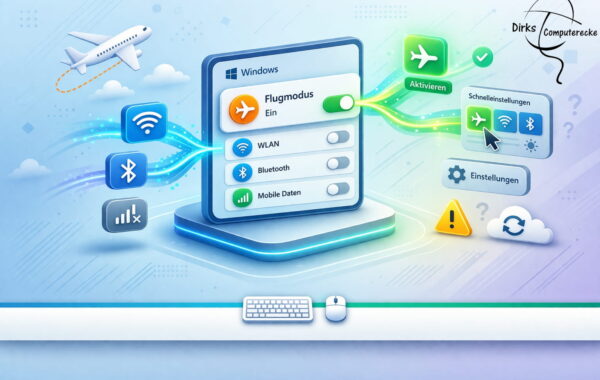 Flugmodus in Windows aktivieren oder deaktivieren über Einstellungen und Schnellzugriff