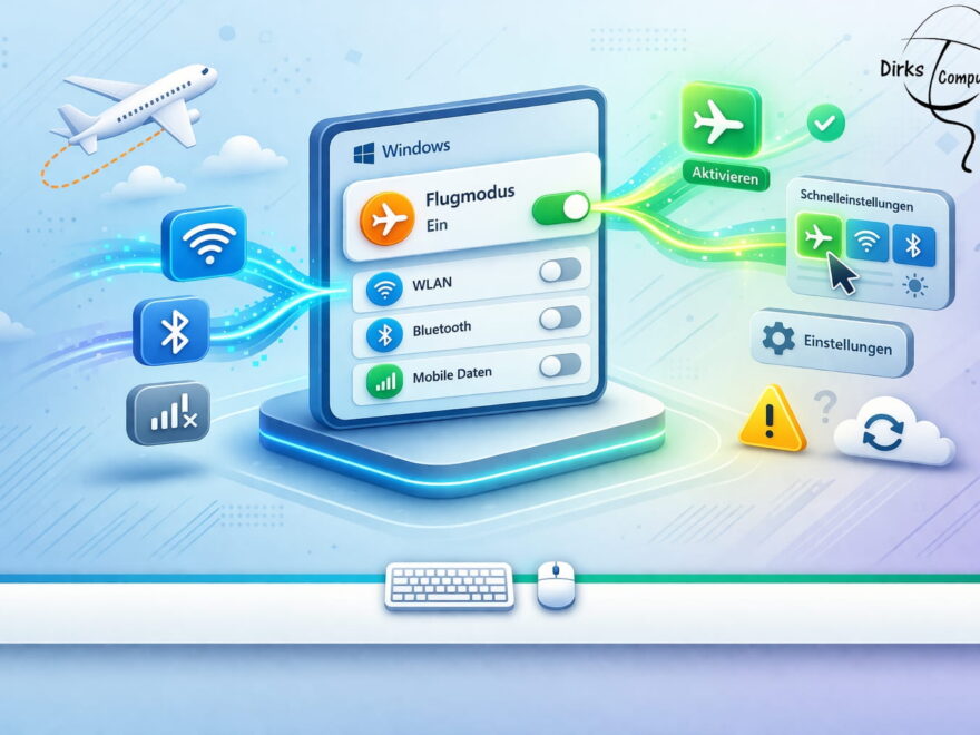 Flugmodus in Windows aktivieren oder deaktivieren über Einstellungen und Schnellzugriff