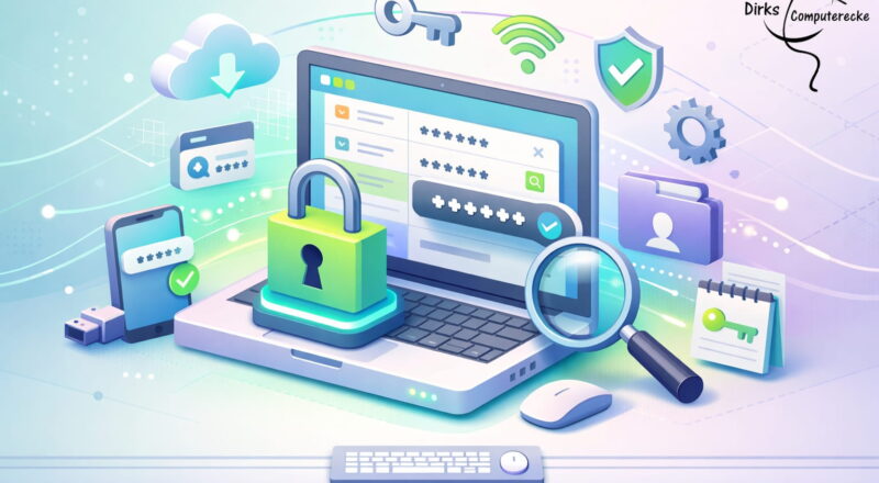Gespeicherte Passwörter anzeigen und verwalten am Laptop mit Passwortmanager