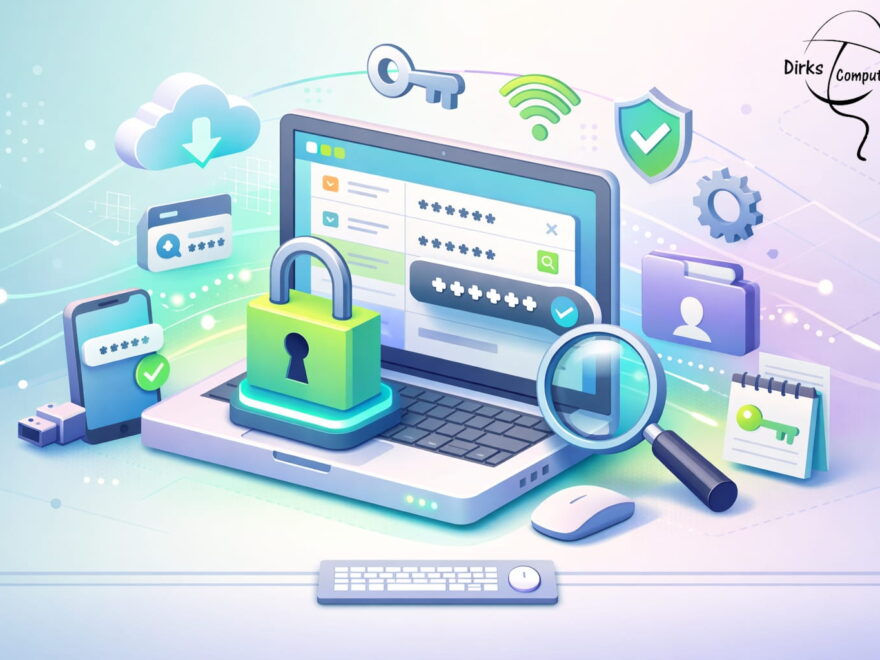 Gespeicherte Passwörter anzeigen und verwalten am Laptop mit Passwortmanager